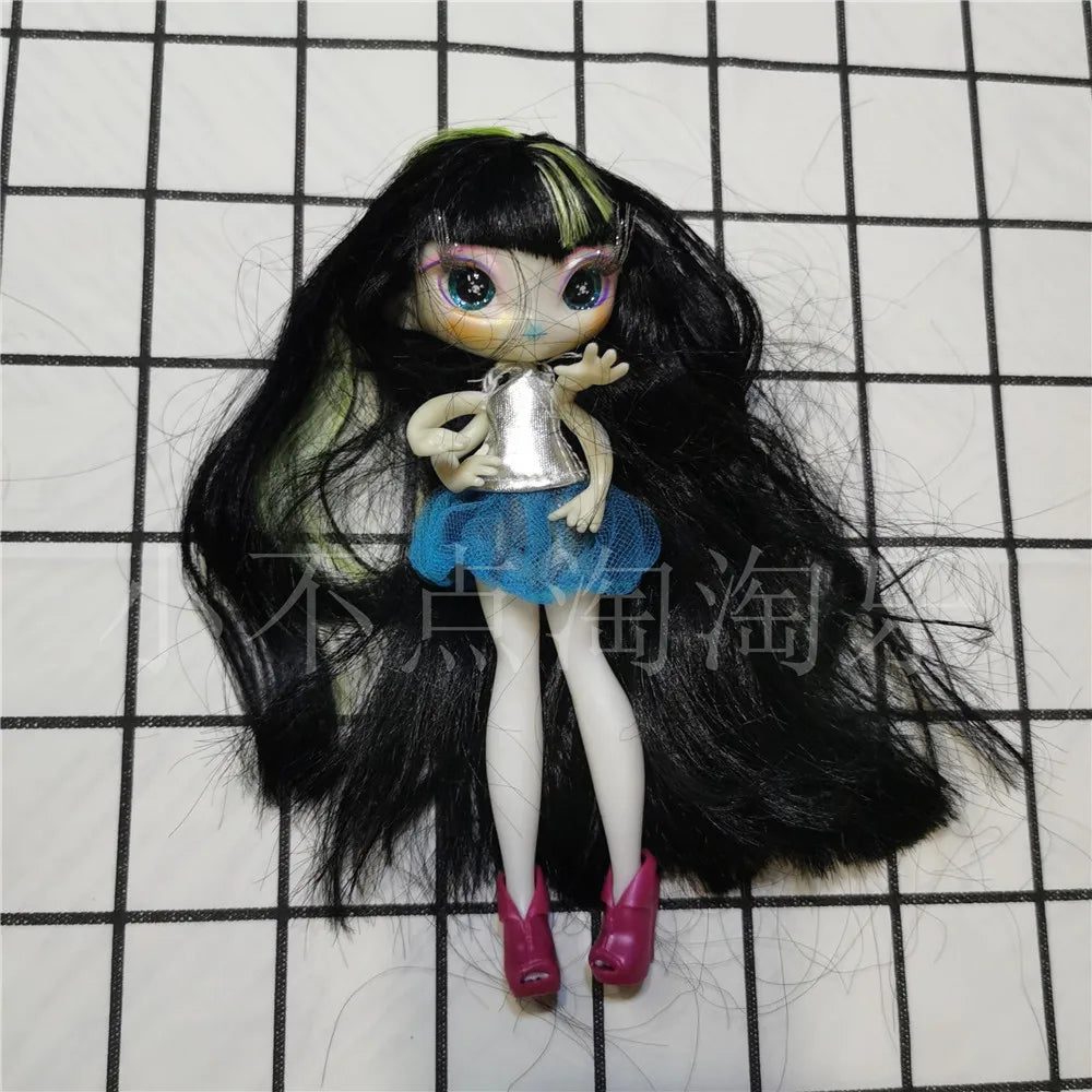 Original innovation Una poem monster doll toy girl birthday gift Novi star  doll long hair 20 cm doll with clothes DIY toy