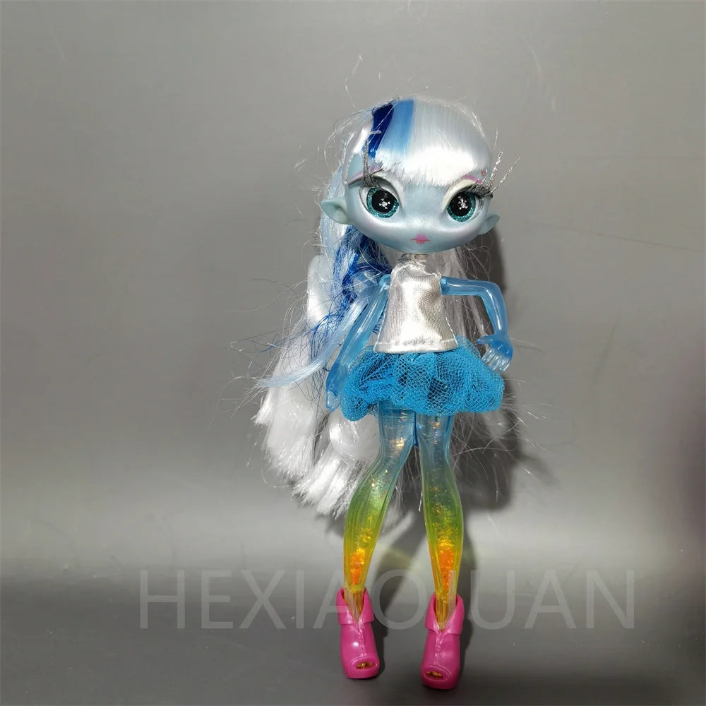 Original innovation Una poem monster doll toy girl birthday gift Novi star  doll long hair 20 cm doll with clothes DIY toy
