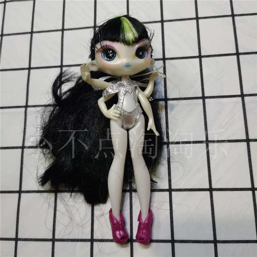 Original innovation Una poem monster doll toy girl birthday gift Novi star  doll long hair 20 cm doll with clothes DIY toy