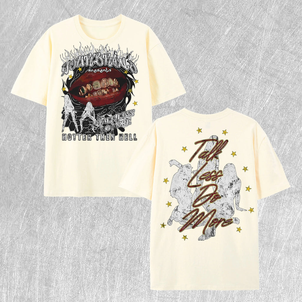 Talk Less Do More Graphic Cotton T - Shirt 100% Cotton US Warehouse 7 Colors