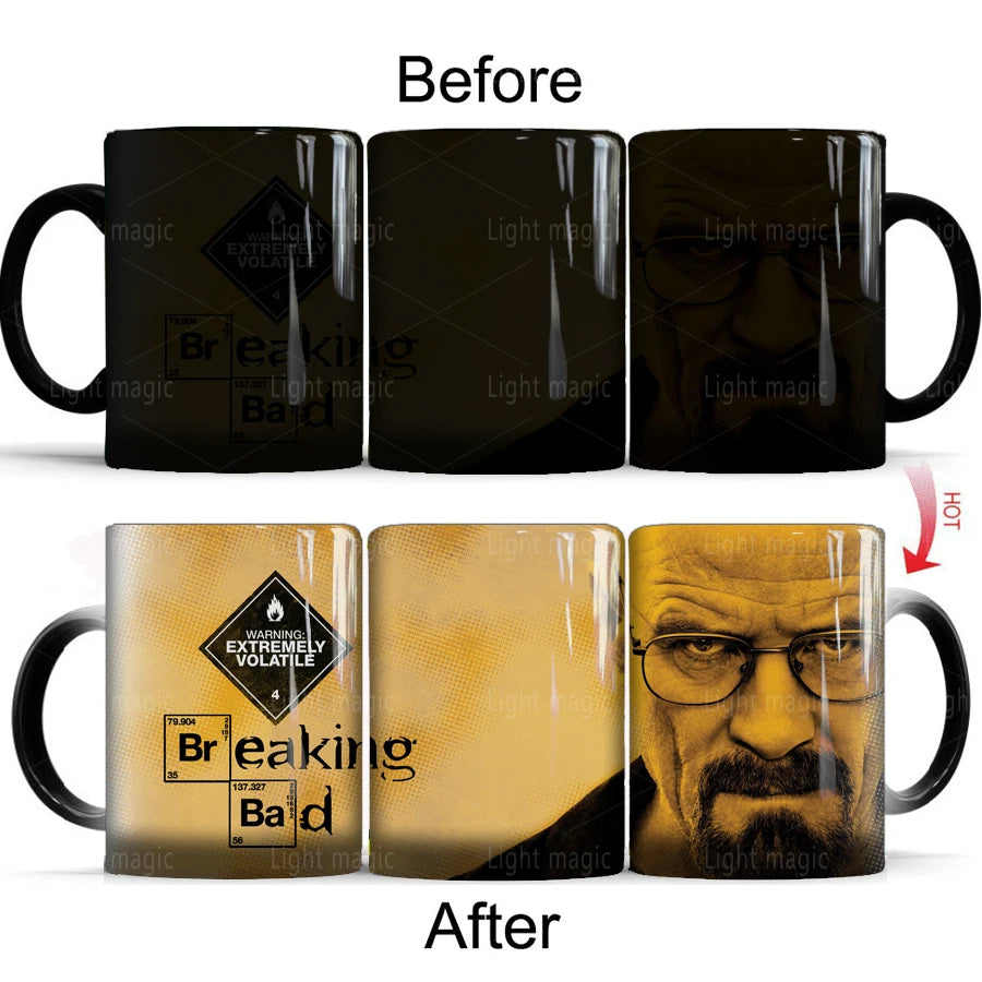 Breaking Bad Mug 11oz Color Changing Magic Ceramic Creative Coffee Mugs Friends Gift Mug Dropshipping