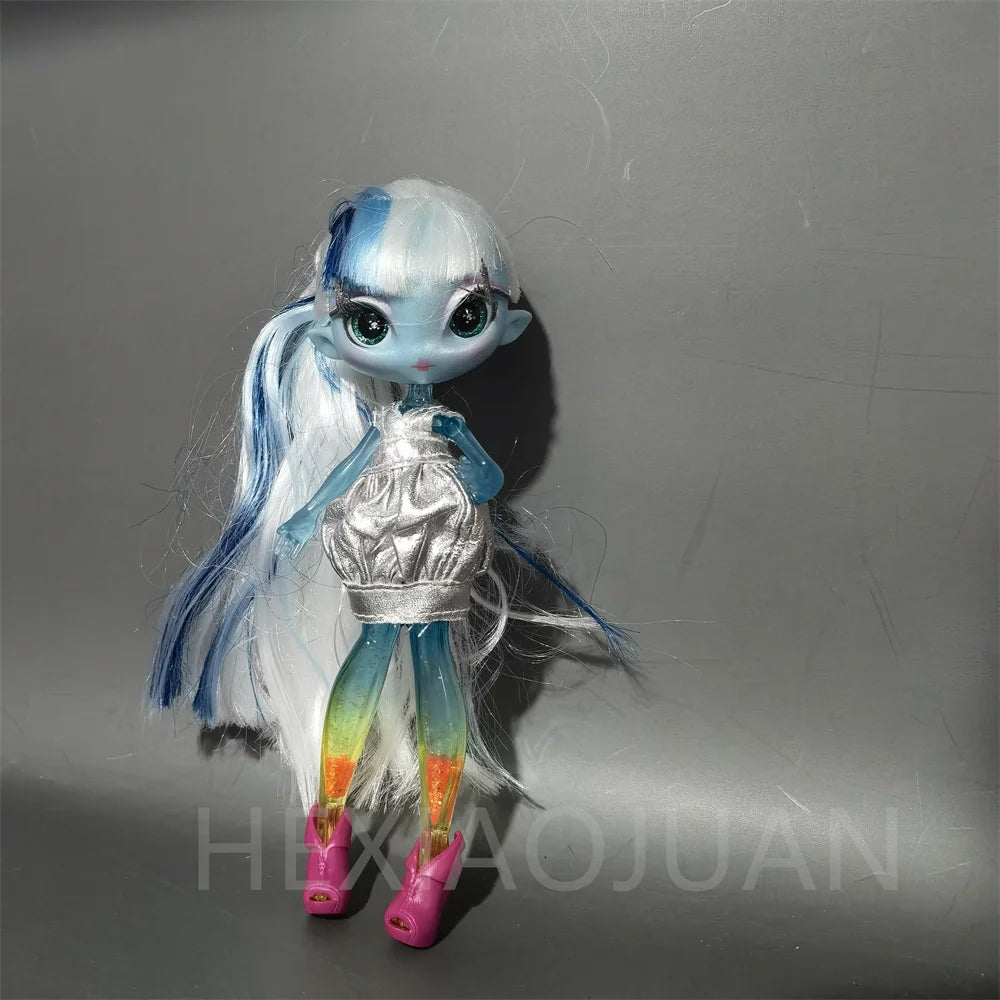 Original innovation Una poem monster doll toy girl birthday gift Novi star  doll long hair 20 cm doll with clothes DIY toy