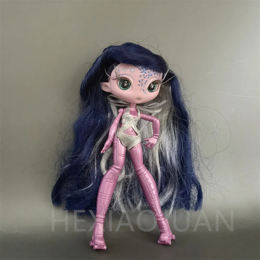 Original innovation Una poem monster doll toy girl birthday gift Novi star  doll long hair 20 cm doll with clothes DIY toy