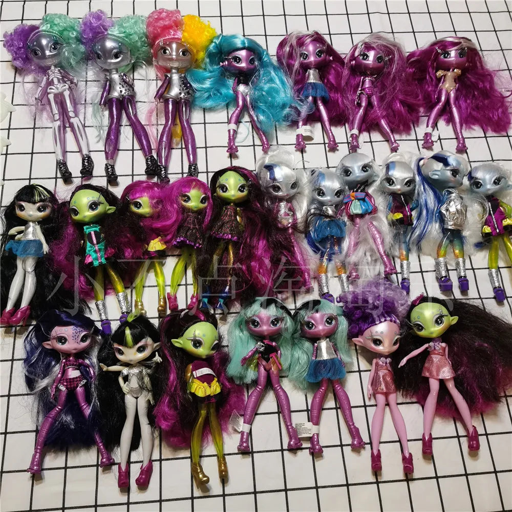 Original innovation Una poem monster doll toy girl birthday gift Novi star  doll long hair 20 cm doll with clothes DIY toy