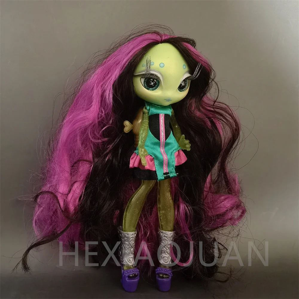 Original innovation Una poem monster doll toy girl birthday gift Novi star  doll long hair 20 cm doll with clothes DIY toy