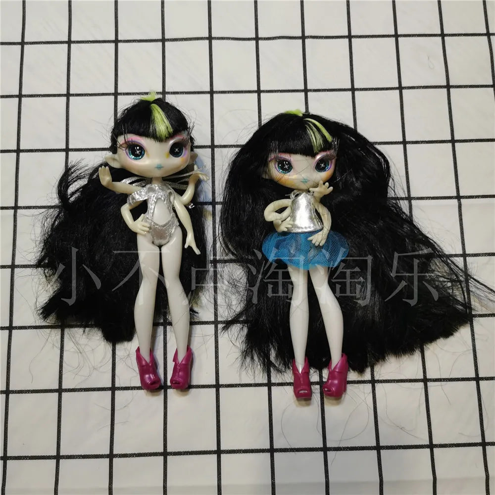 Original innovation Una poem monster doll toy girl birthday gift Novi star  doll long hair 20 cm doll with clothes DIY toy