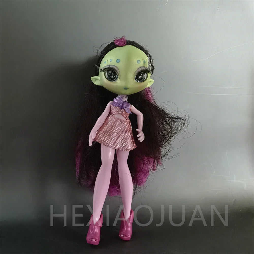 Original innovation Una poem monster doll toy girl birthday gift Novi star  doll long hair 20 cm doll with clothes DIY toy