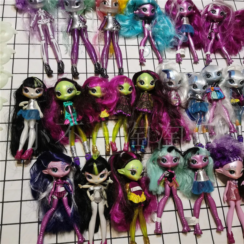 Original innovation Una poem monster doll toy girl birthday gift Novi star  doll long hair 20 cm doll with clothes DIY toy