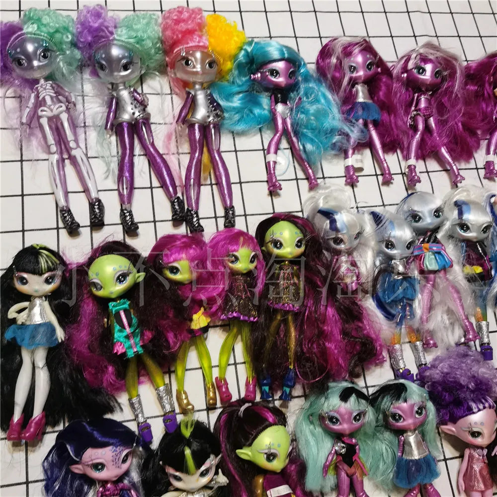 Original innovation Una poem monster doll toy girl birthday gift Novi star  doll long hair 20 cm doll with clothes DIY toy