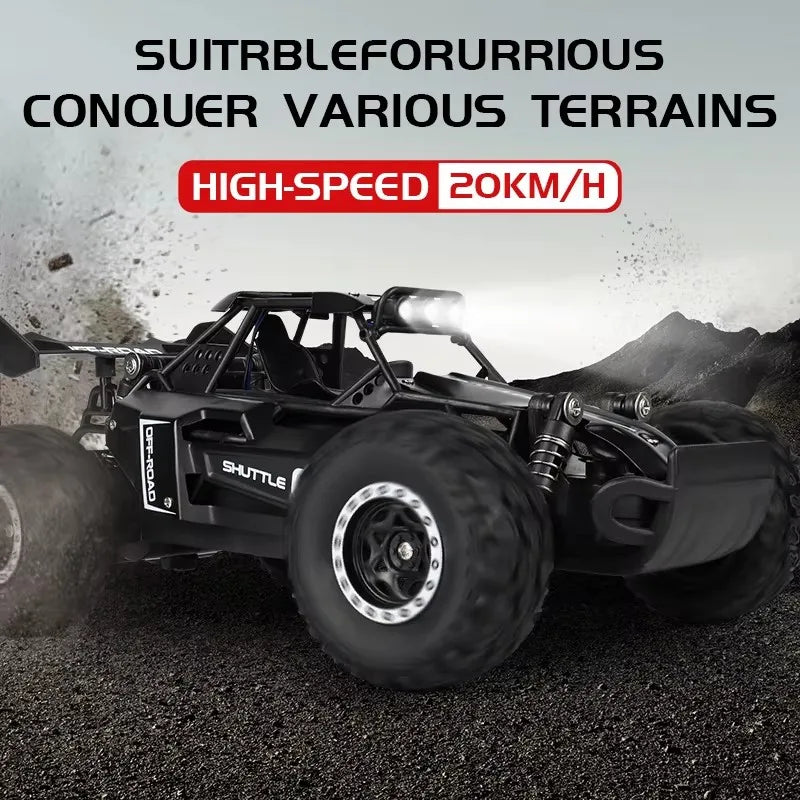Remote Control Car RC Drift Racing 1:16 Vehicle Off Road Alloy 2.4G Radio High-Speed Trucks With LED Light Climbing Gift Kid Toy