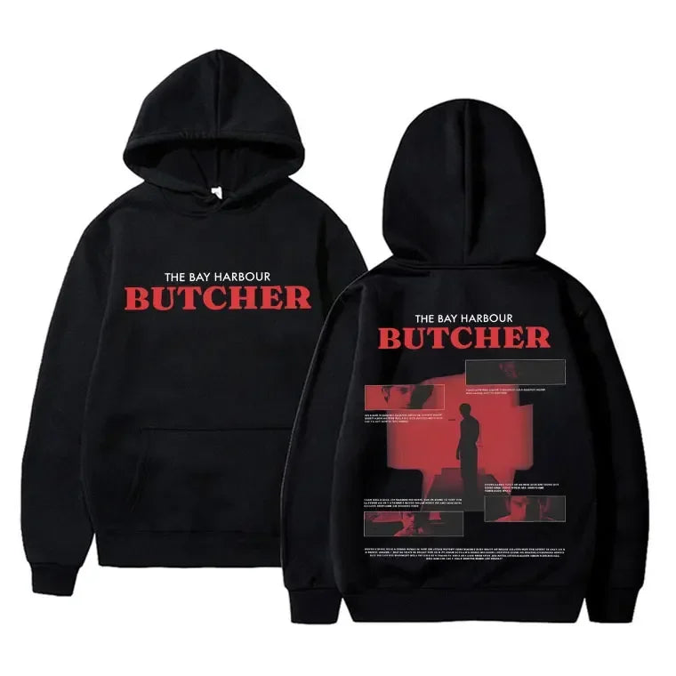 Dexter Morgan Bay Port Butcher Double-sided Printed Fashion Adult Men Loose Comfortable Hoodie Casual 90s Top Retro Streetwear