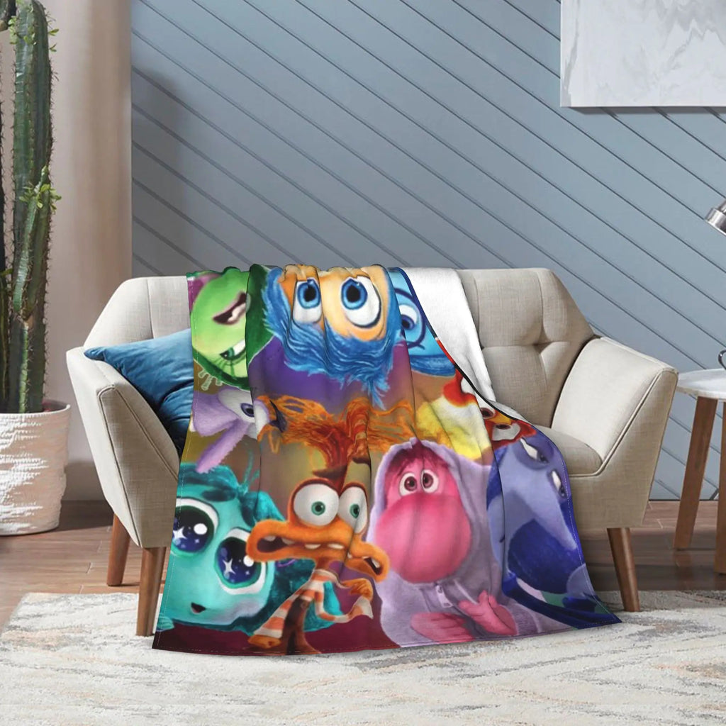 Super Warm BlanketKids Decorative Insides Out 2 Feels Throw Blanket All Feeling Flannel Bedspread For Bedroom Sofa Bed Cover