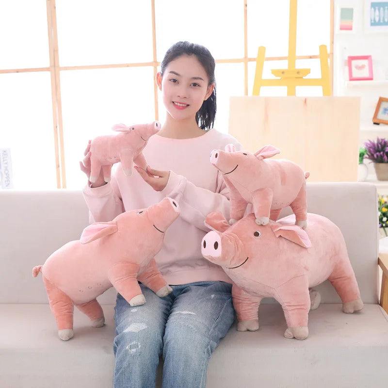 1pc 25cm Lifelike Cute Cartoon Pig Plush Toy Stuffed Soft Animal Pig Doll for Birthday Gift Toy Kawaii Gift for Girls