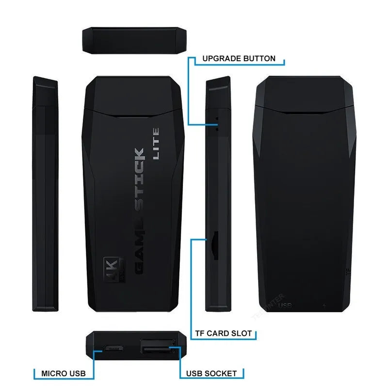 Video Game Console Built-in 20000 Games Wireless Controller TV Game Stick 4K HD Retro Mini Handheld Game Player