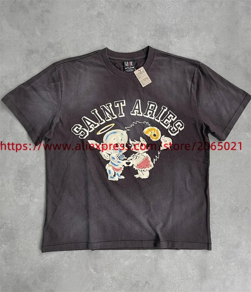 Public Enemy Saint Washed T-shirt Men Women Best Quality Tee Tops T Shirt