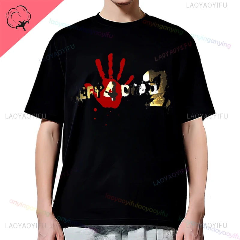 Left 4 Dead 2 L4D T-Shirt Men Women Fashion Casual Gamer Short Sleeve T-shirt Aesthetic Vintage Retro Style T-shirts Harajuku
