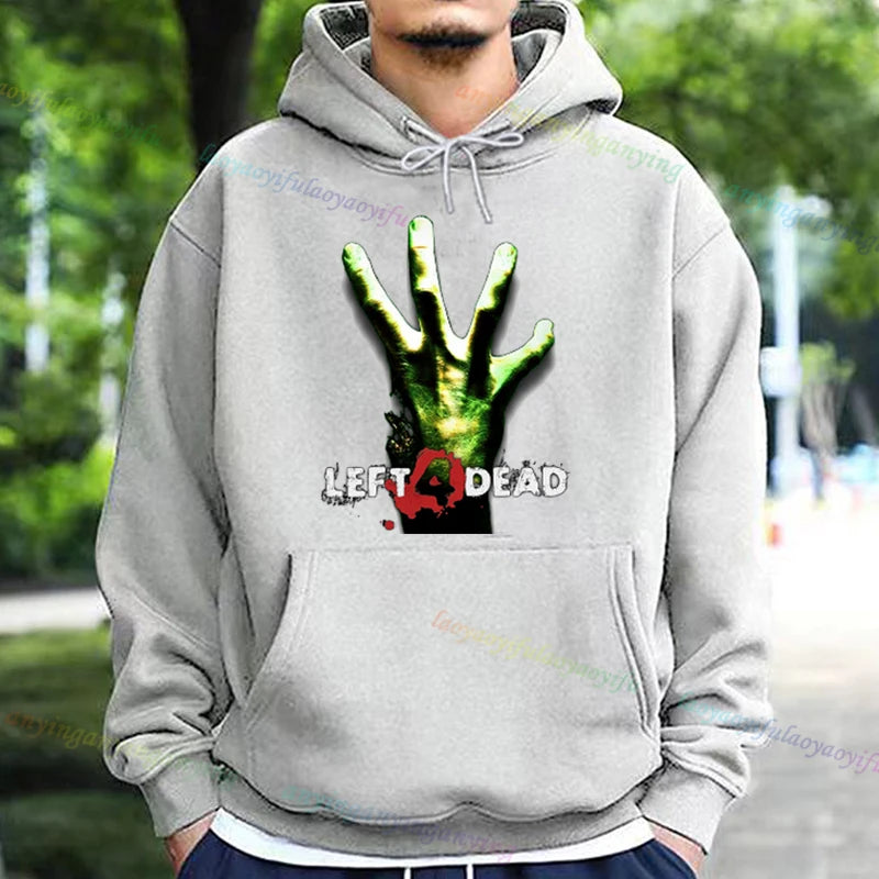 Left 4 Dead 2 Hoodie Men Women Fashion Casual Long Sleeve T-shirt Aesthetic Vintage Game Lovers Retro Style Hoodies Harajuku