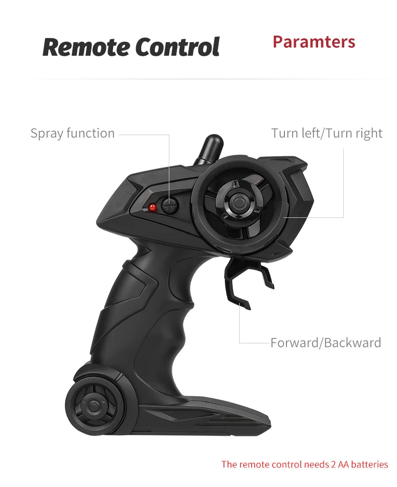 2025 New 4WD Spray Remote Control Cars With LED Lights 1:18 RC Buggy Off Road Drift Trucks RTR Vehicle Children‘s Boys Kid Gifts