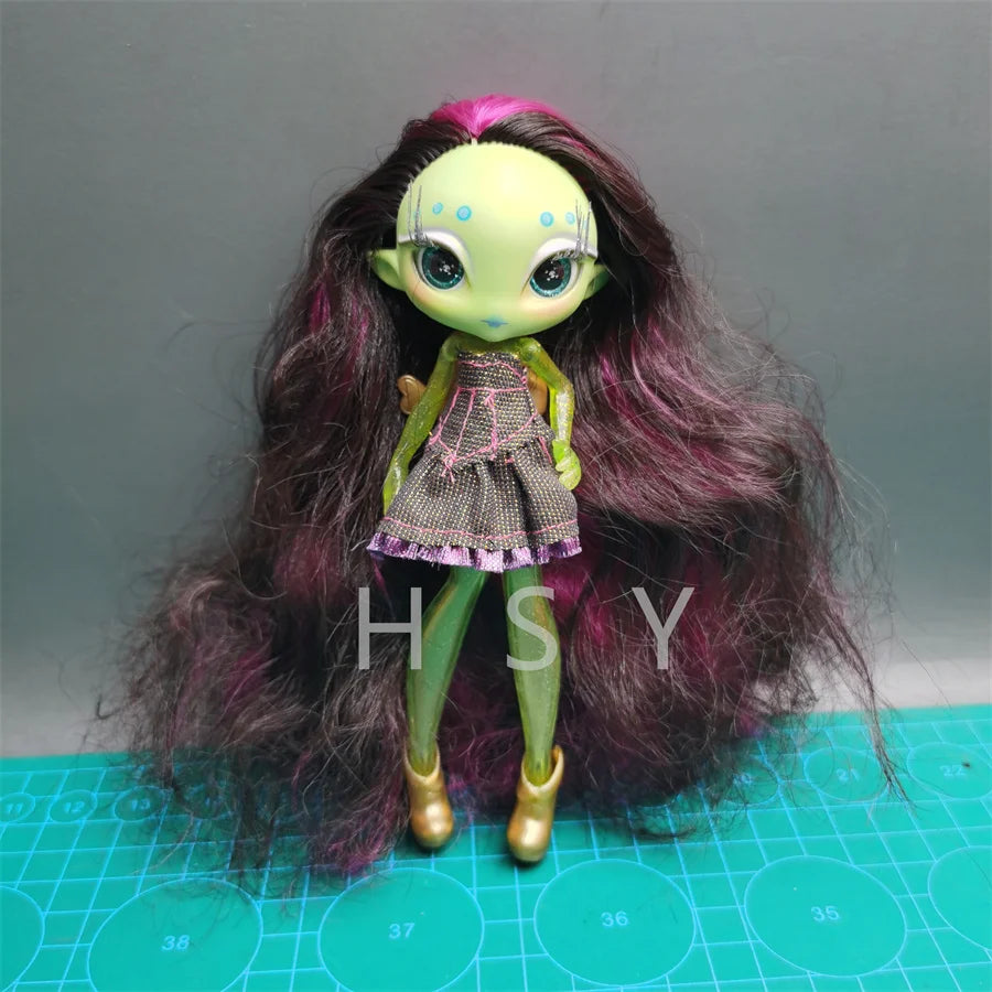 Original innovation Una poem monster doll toy girl birthday gift Novi star  doll long hair 20 cm doll with clothes DIY toy