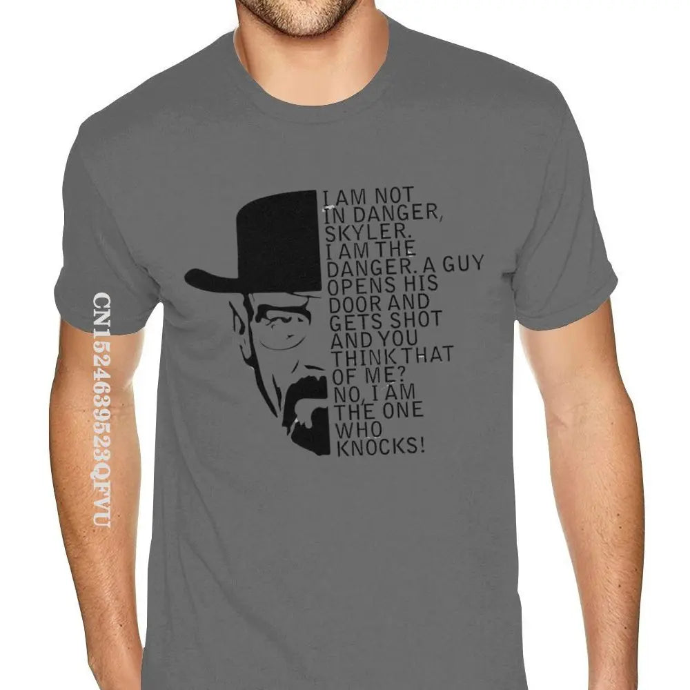 Oversized T Shirt Breaking Bad Walter Heisenberg I Am The Danger Simple Design Gothic Style Anime Tshirt Mens Designer Shirts
