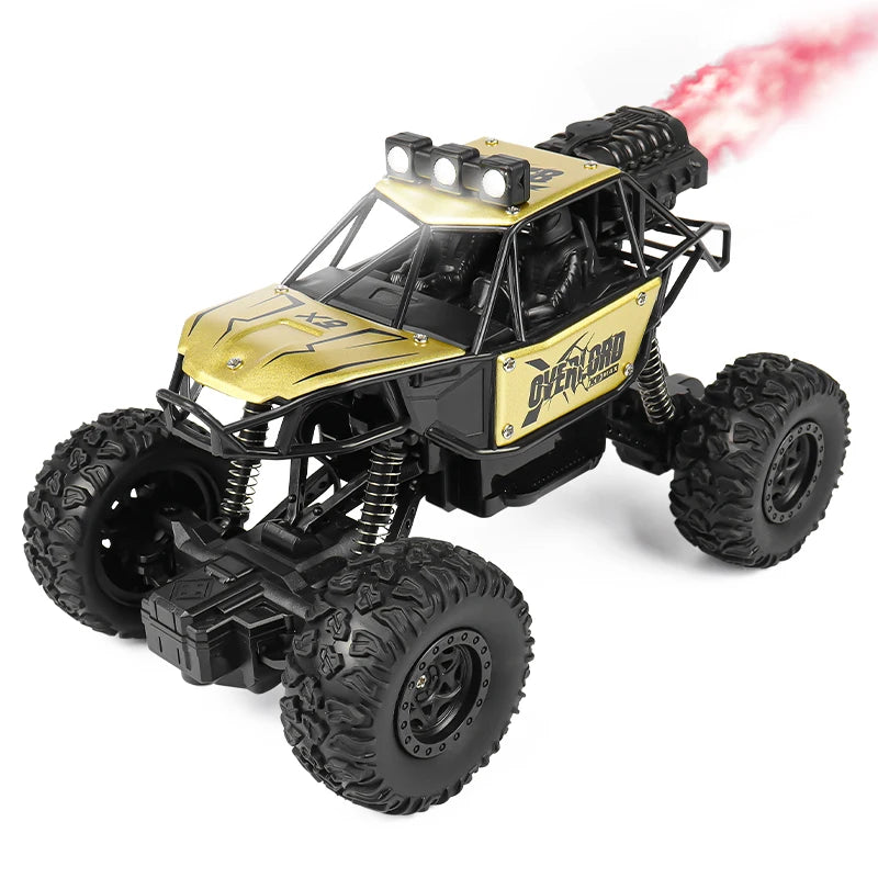 2025 New 4WD Spray Remote Control Cars With LED Lights 1:18 RC Buggy Off Road Drift Trucks RTR Vehicle Children‘s Boys Kid Gifts