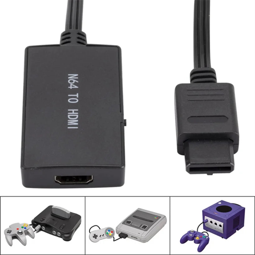 MnnWuu 1080P N64 To HDMI-compatible Converter Game Adapter For Nintend N64 / SNES toHDMI-compatible Converter Plug And Play