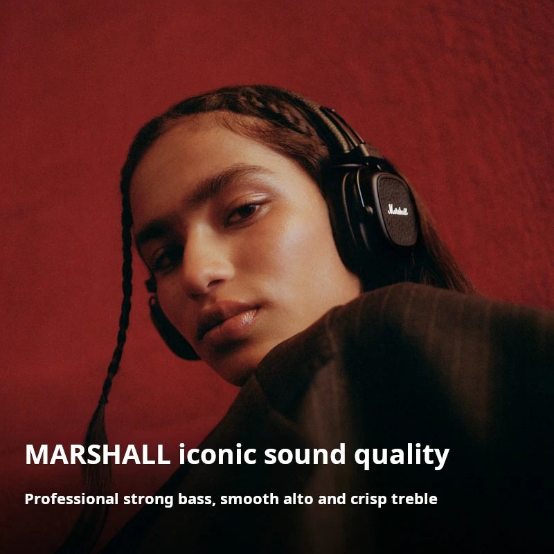 Original Marshall Major V 5 Wireless Bluetooth Headphones With App Classic Earphones Deep Bass Foldable Music Microphone Headset