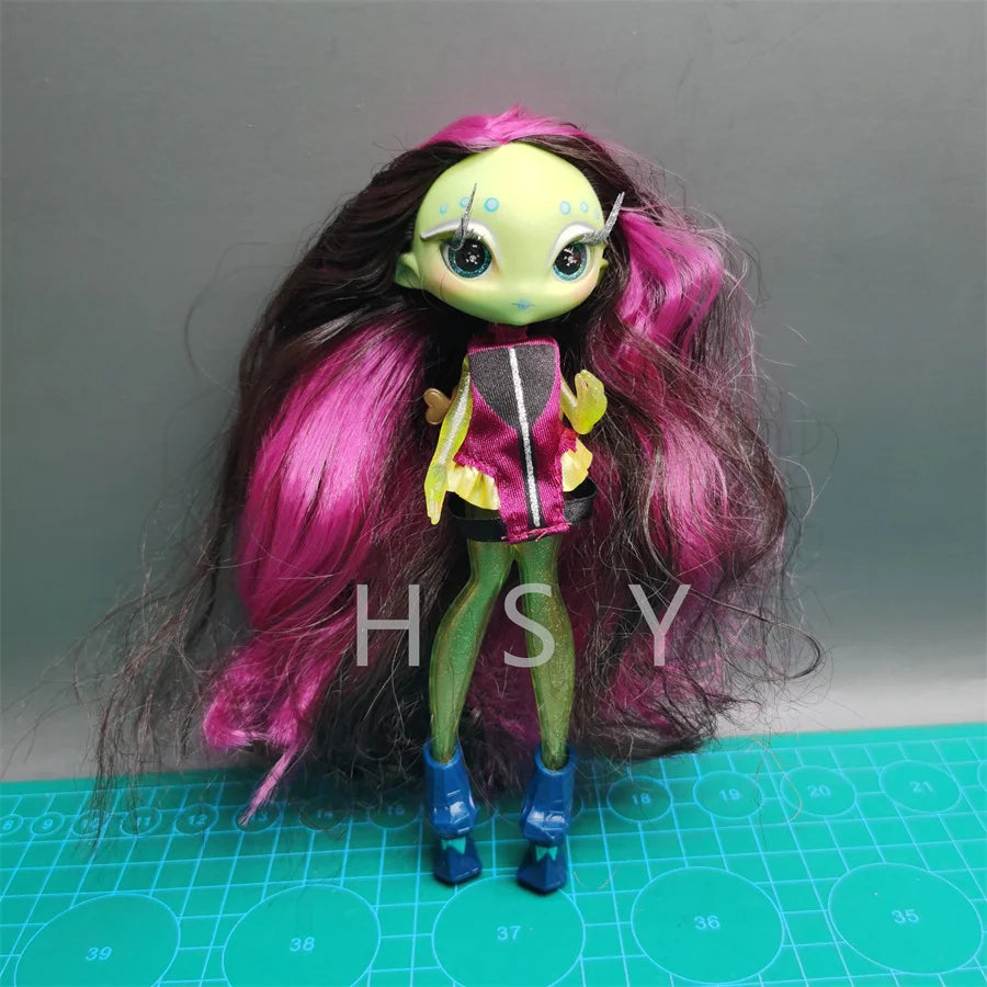 Original innovation Una poem monster doll toy girl birthday gift Novi star  doll long hair 20 cm doll with clothes DIY toy