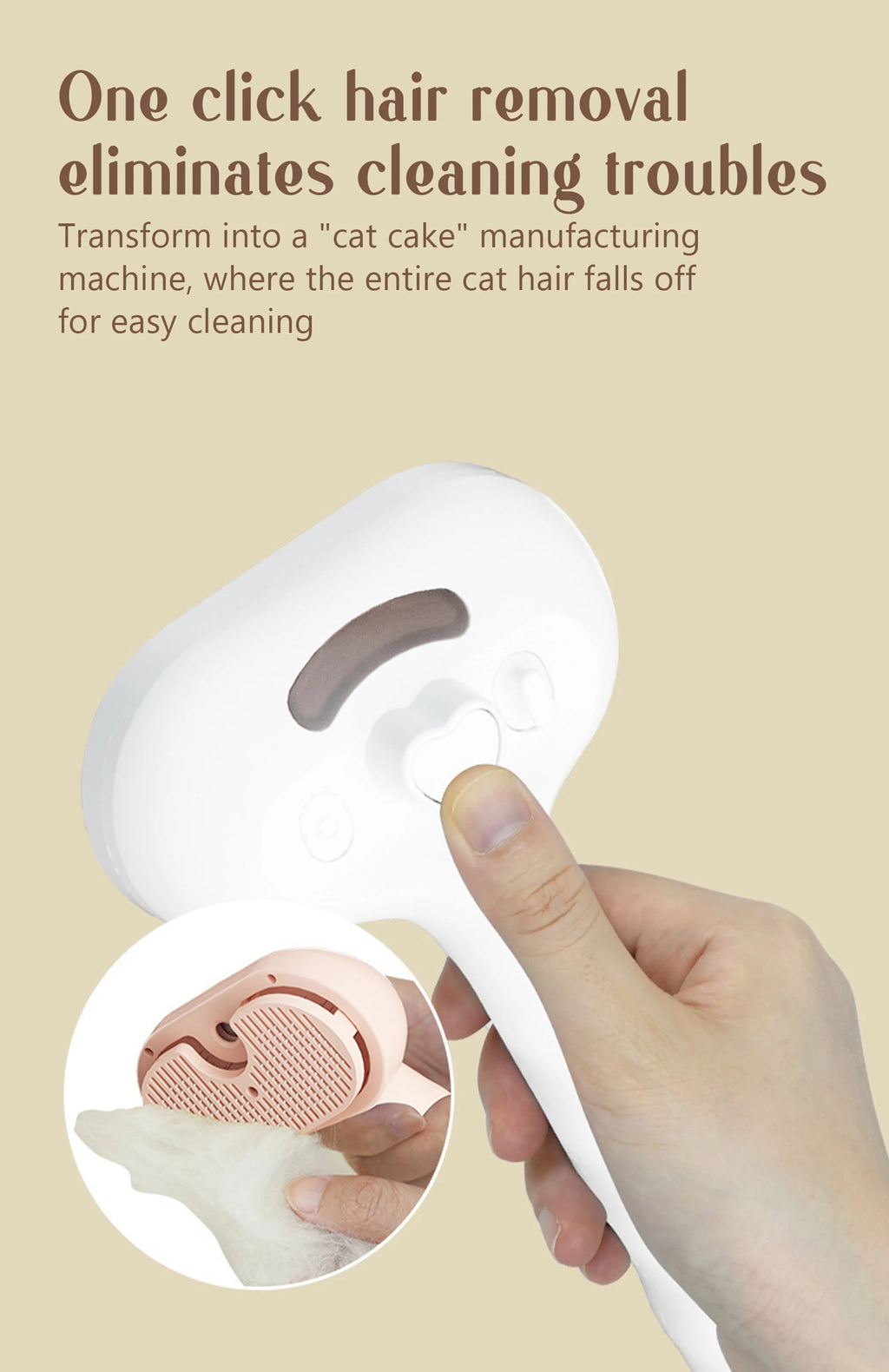 Dog Comb Pet Steam Massage Brush Safe Round Head Soft Teeth Spray Hair Removal Comb for Dog Universal for Cats Dogs Accessories