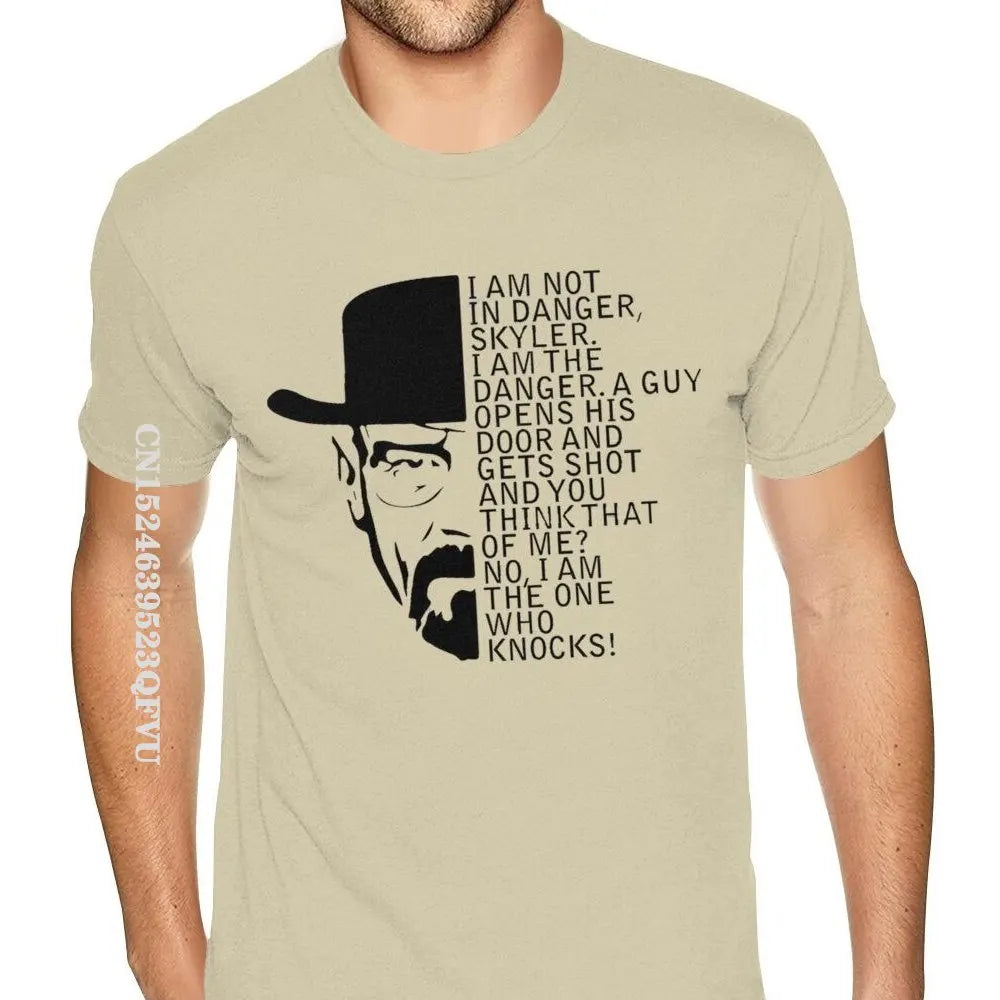Oversized T Shirt Breaking Bad Walter Heisenberg I Am The Danger Simple Design Gothic Style Anime Tshirt Mens Designer Shirts
