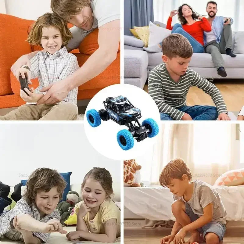 Remote Control Off-Road Climbing Car 1:18 For Kids High Speed Flashing Lights Rechargeable Toy Vehicle Gifts For Boys And Girls