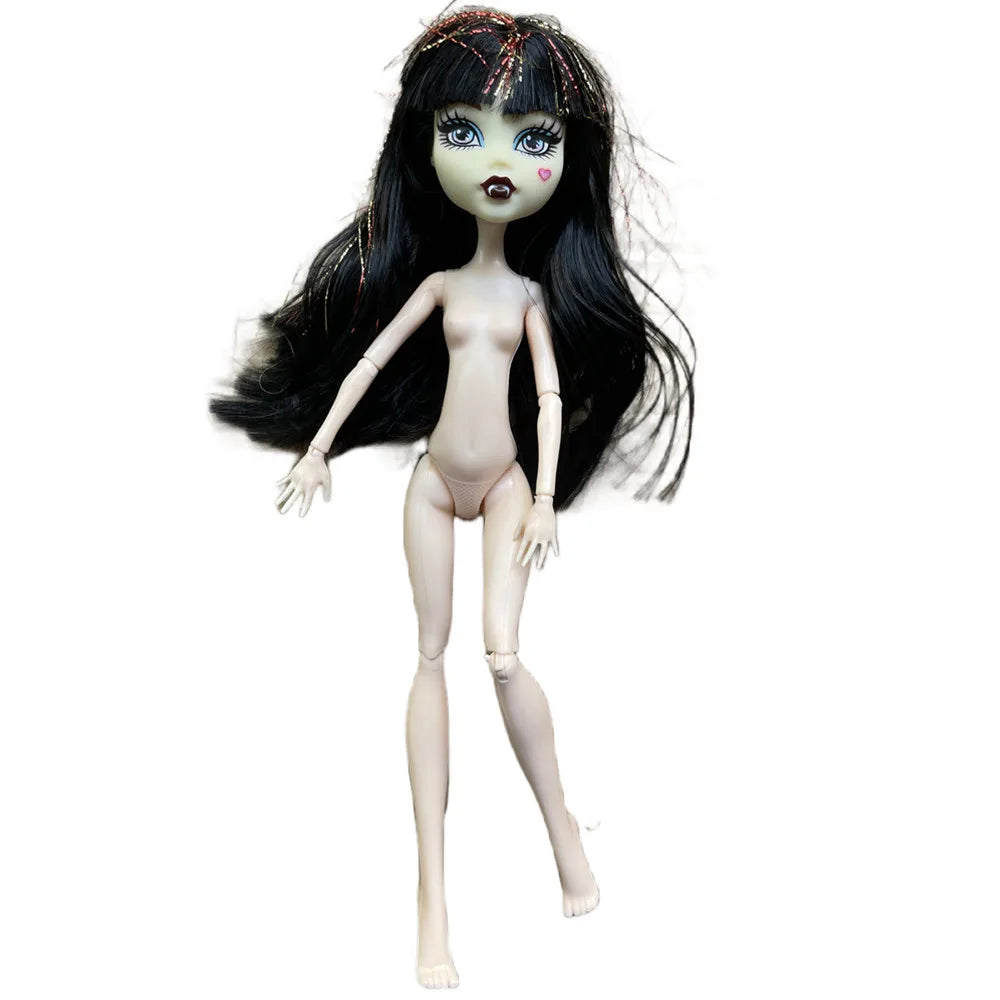 Monster Dolls Cute Horse-man Deer Cat Draculaura/Clawdeen Wolf/ Frankie Stein / Black Spider Movable Body Girls Toys Gift