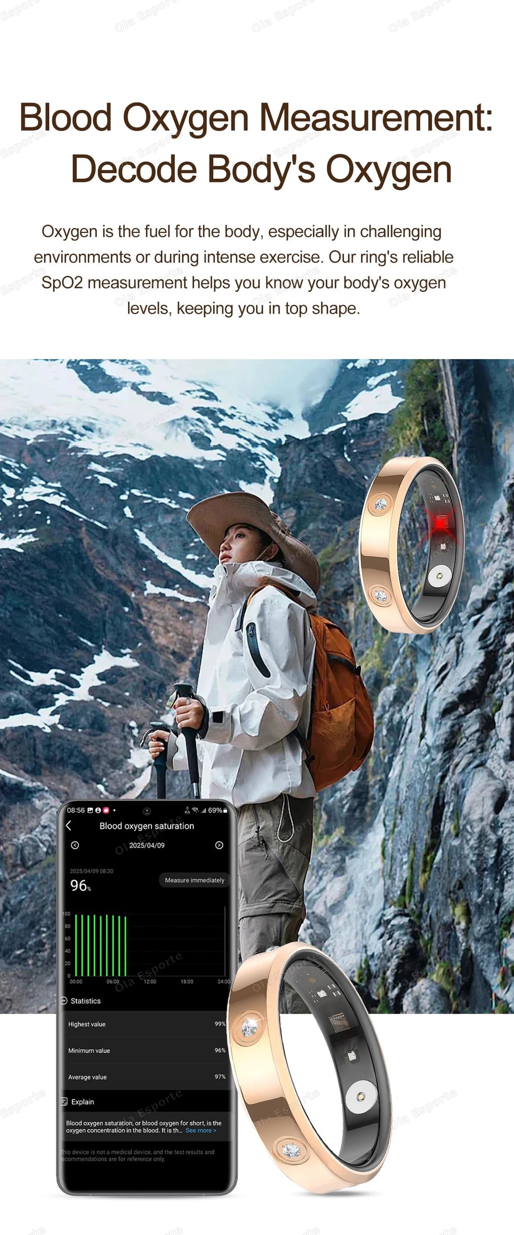 2025 Smart Ring Women Men Super narrow 6.3mm Heart Rate Health Stress measurement Monitor IP68 Waterproof Fashion Sports Rings