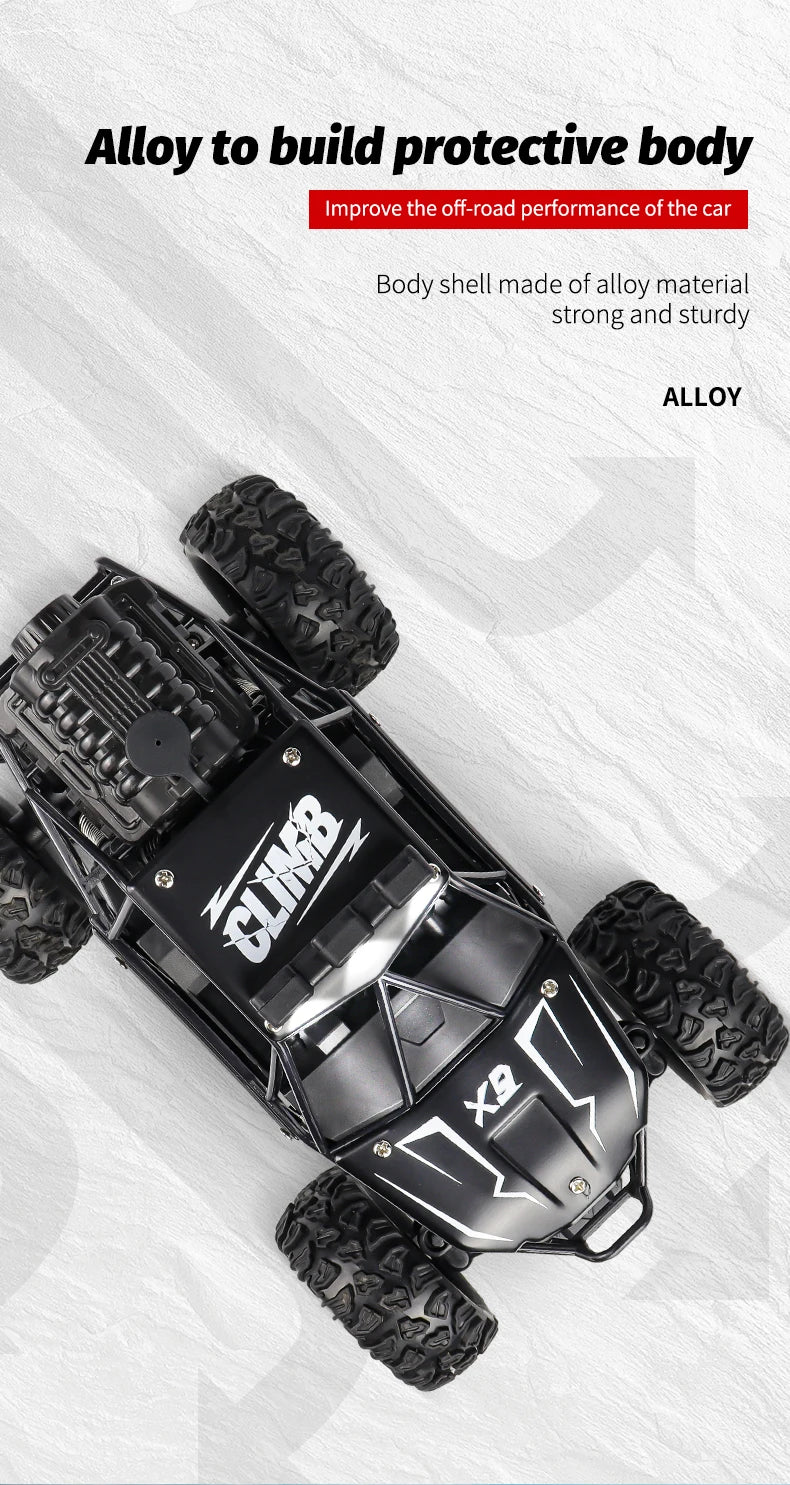 2025 New 4WD Spray Remote Control Cars With LED Lights 1:18 RC Buggy Off Road Drift Trucks RTR Vehicle Children‘s Boys Kid Gifts