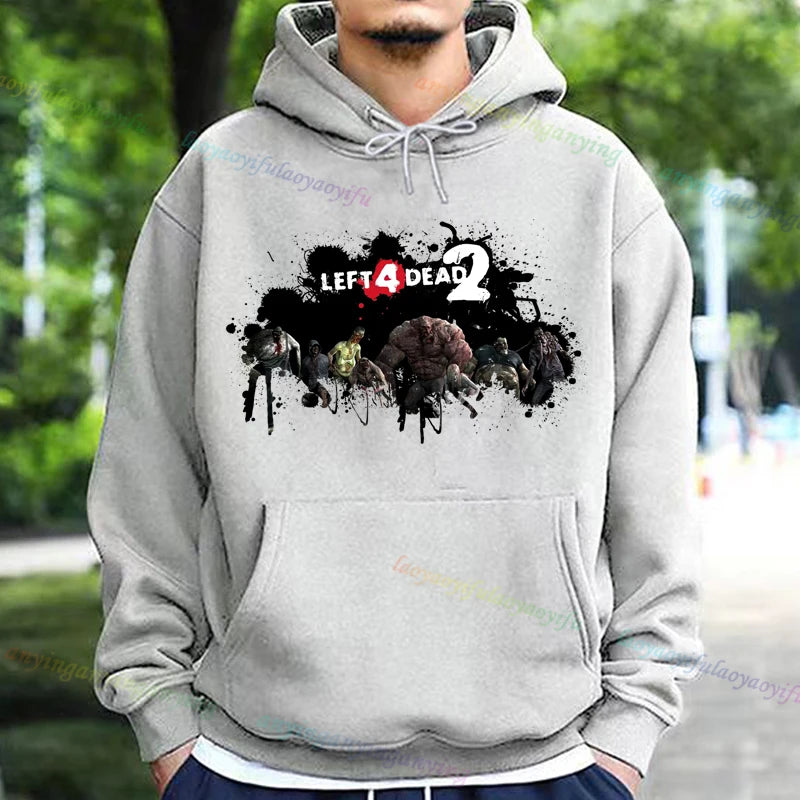 Left 4 Dead 2 Hoodie Men Women Fashion Casual Long Sleeve T-shirt Aesthetic Vintage Game Lovers Retro Style Hoodies Harajuku