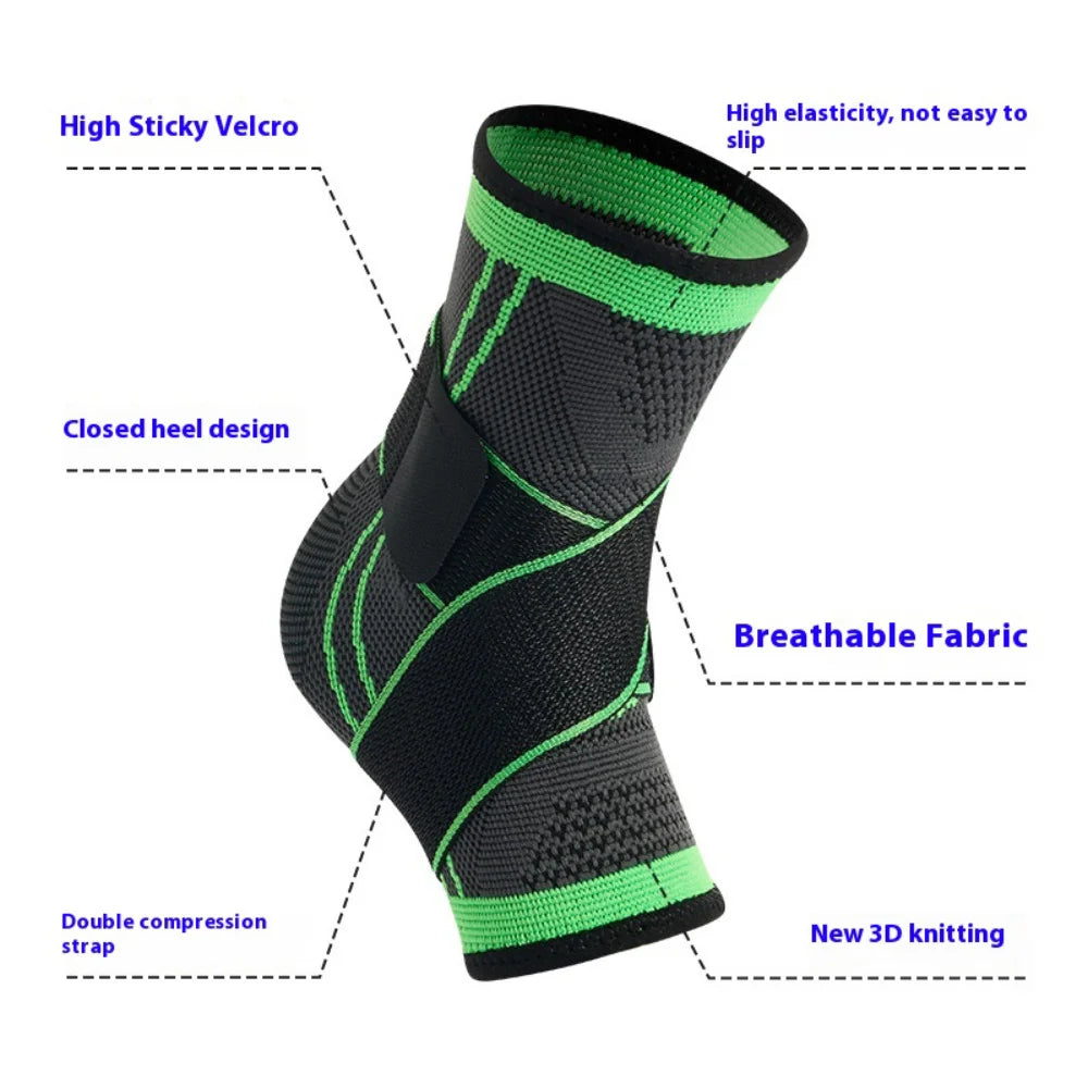 1Pcs High Quality Adjustable Ankle Support Compression Ankle Brace Protector Running Soccer Basketball Fitness Joint Pain Nylon