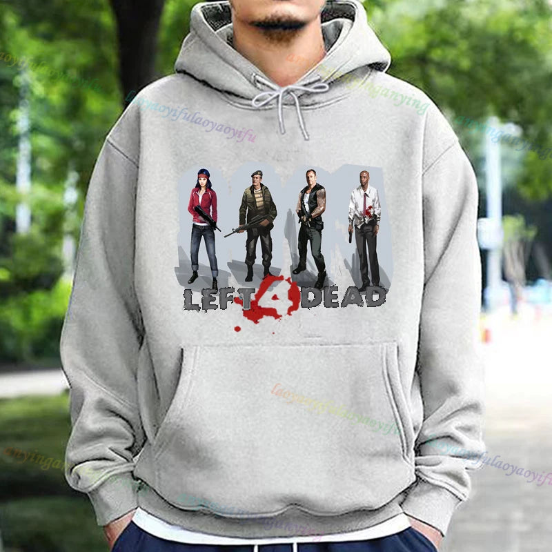 Left 4 Dead 2 Hoodie Men Women Fashion Casual Long Sleeve T-shirt Aesthetic Vintage Game Lovers Retro Style Hoodies Harajuku