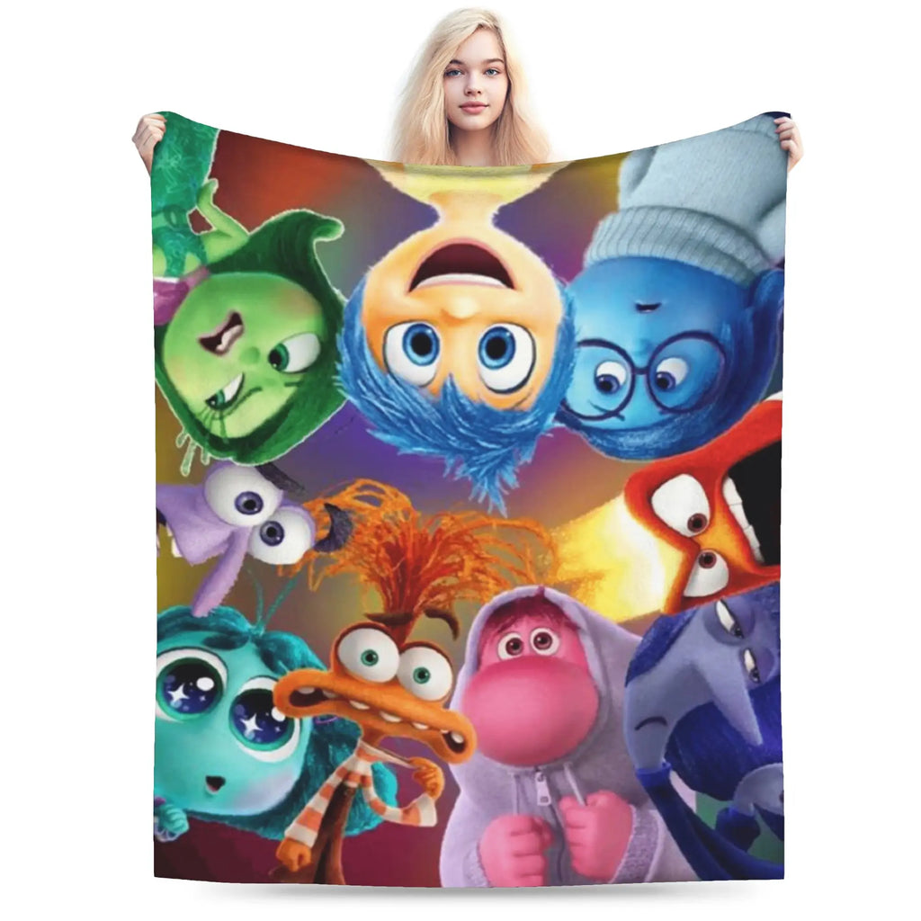 Super Warm BlanketKids Decorative Insides Out 2 Feels Throw Blanket All Feeling Flannel Bedspread For Bedroom Sofa Bed Cover
