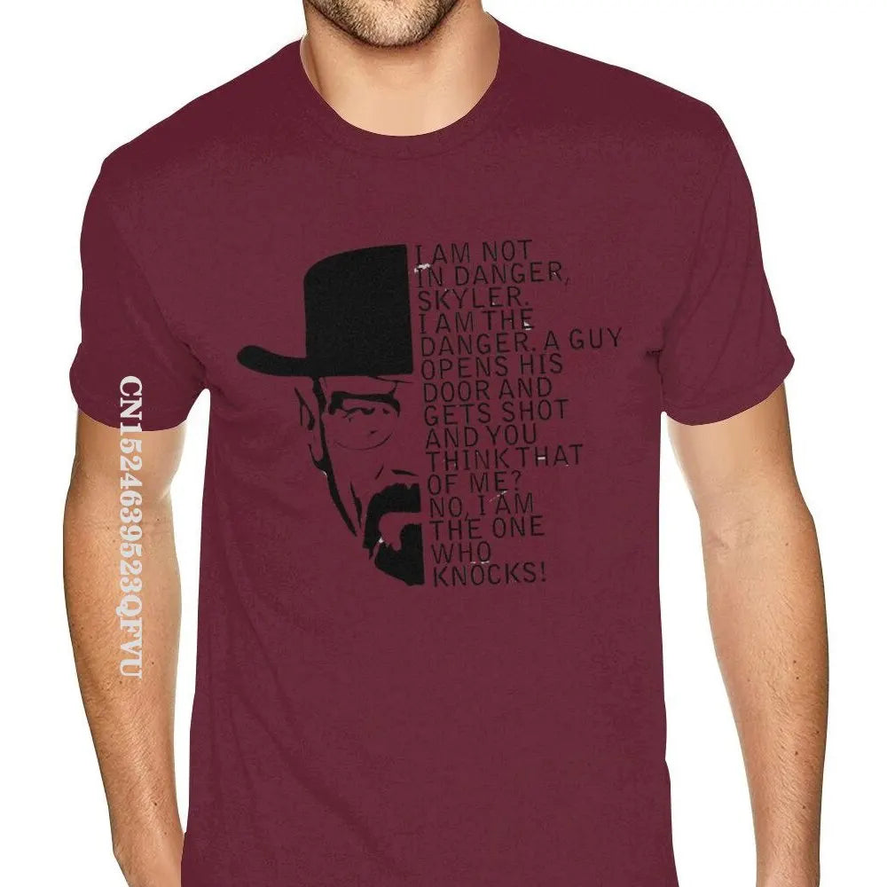 Oversized T Shirt Breaking Bad Walter Heisenberg I Am The Danger Simple Design Gothic Style Anime Tshirt Mens Designer Shirts