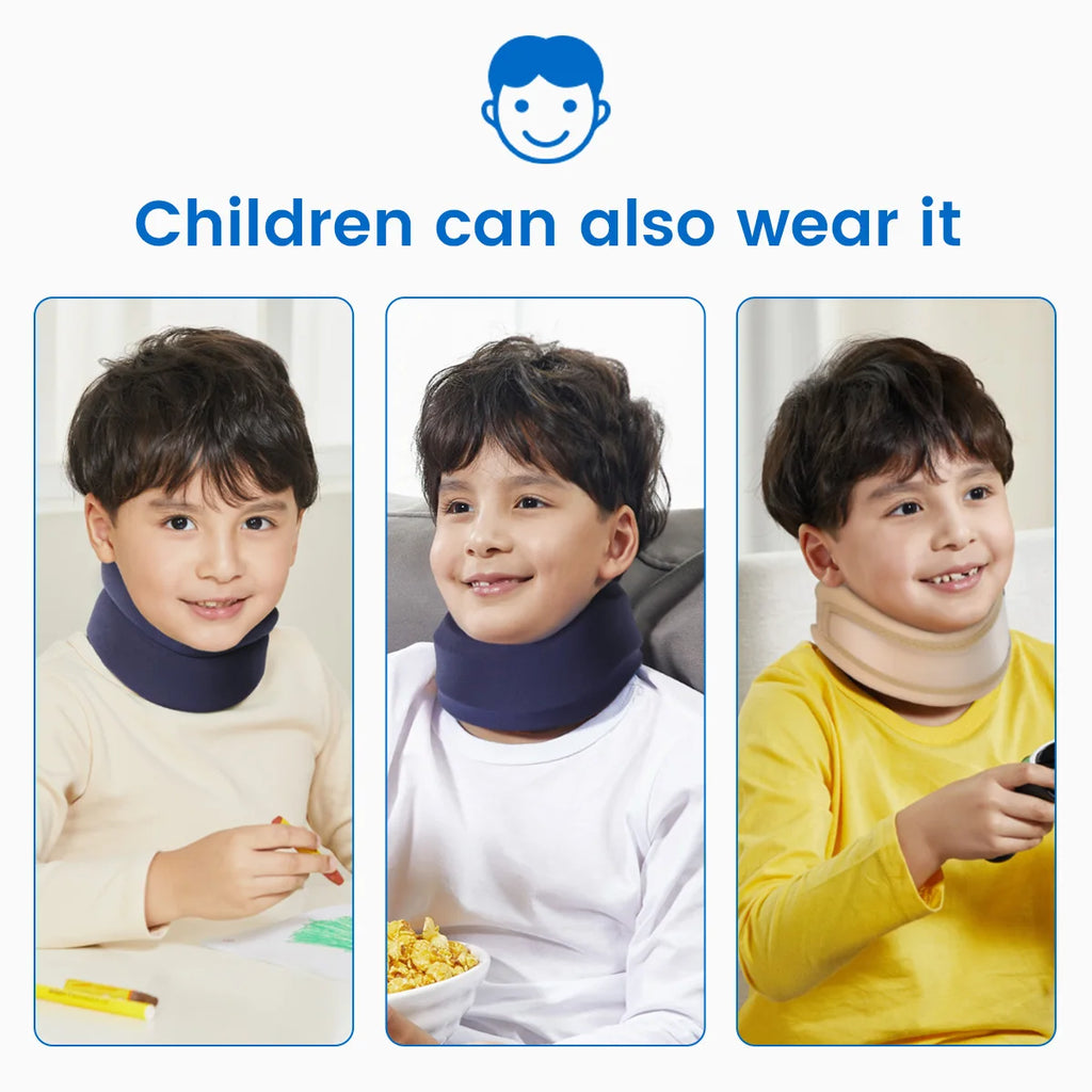 VELPEAU Neck Brace for Pain Relief and Spine Pressure, Adjustable Foam Neck Support Collar for Snoozing and Sleep Apnea