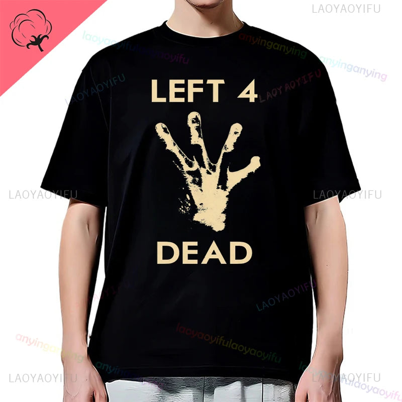 Left 4 Dead 2 L4D T-Shirt Men Women Fashion Casual Gamer Short Sleeve T-shirt Aesthetic Vintage Retro Style T-shirts Harajuku