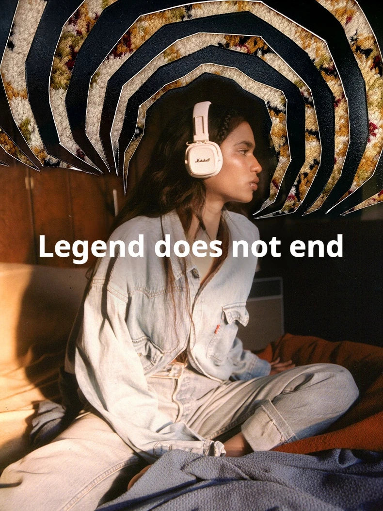 Original Marshall Major V 5 Wireless Bluetooth Headphones With App Classic Earphones Deep Bass Foldable Music Microphone Headset