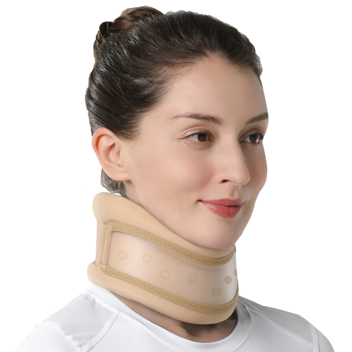 VELPEAU Neck Brace for Pain Relief and Spine Pressure, Adjustable Foam Neck Support Collar for Snoozing and Sleep Apnea