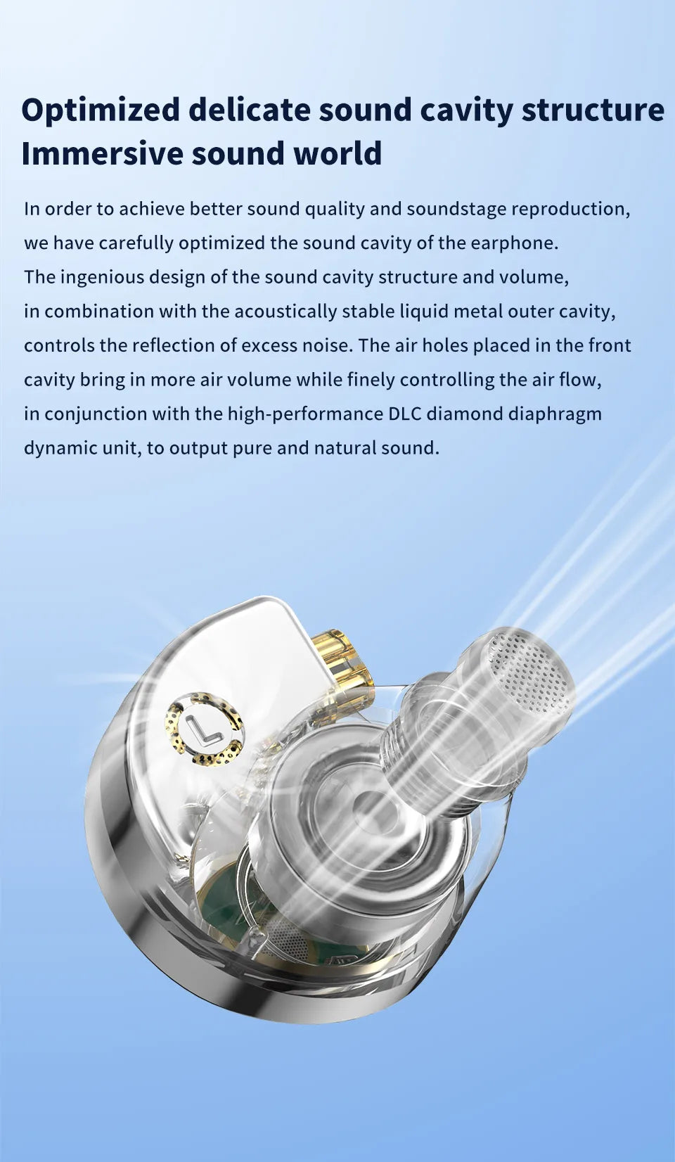 TRN Conch Earphone High-Performance DLC Diamond Diaphragm Dynamic in-Ear Monitors Music Monitors Tuning Wireless earbuds trn v80