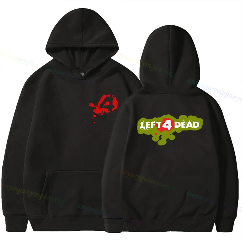 Left 4 Dead 2 Hoodie Men Women Fashion Casual Long Sleeve T-shirt Aesthetic Vintage Game Lovers Retro Style Hoodies Harajuku