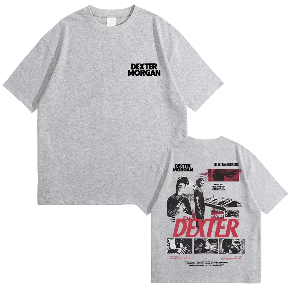 Dexter Morgan The Bay Harbour Butcher T-shirt Men's Women Clothing Casual Cotton Vintage T Shirts Male Hip Hop Oversized T-shirt