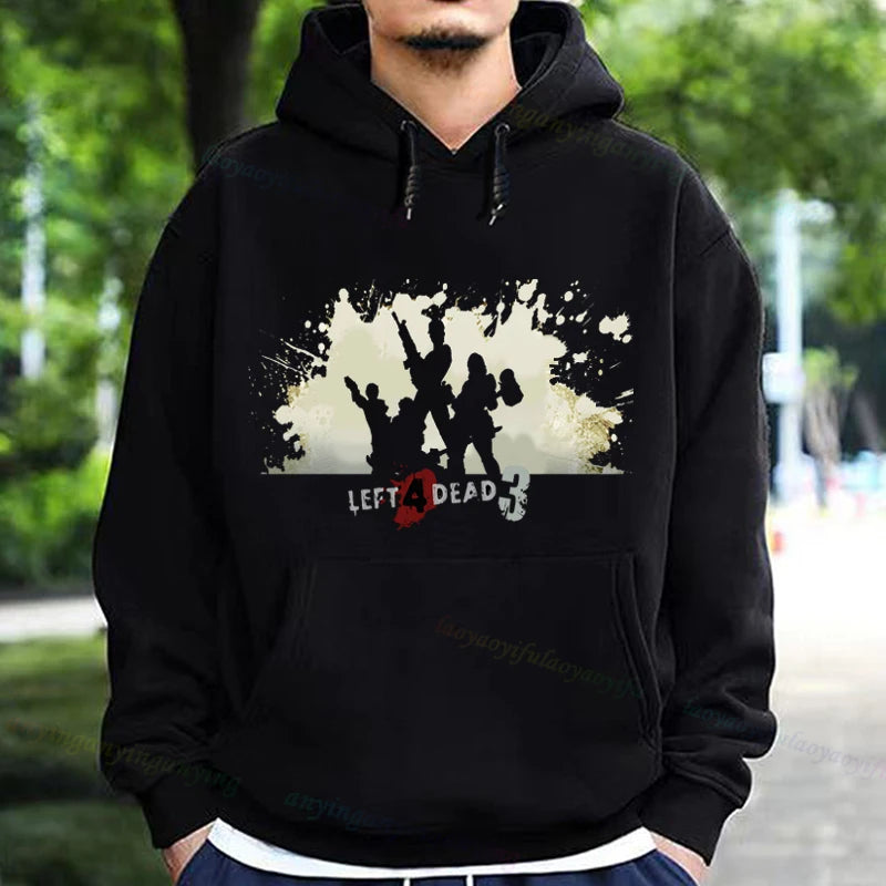 Left 4 Dead 2 Hoodie Men Women Fashion Casual Long Sleeve T-shirt Aesthetic Vintage Game Lovers Retro Style Hoodies Harajuku