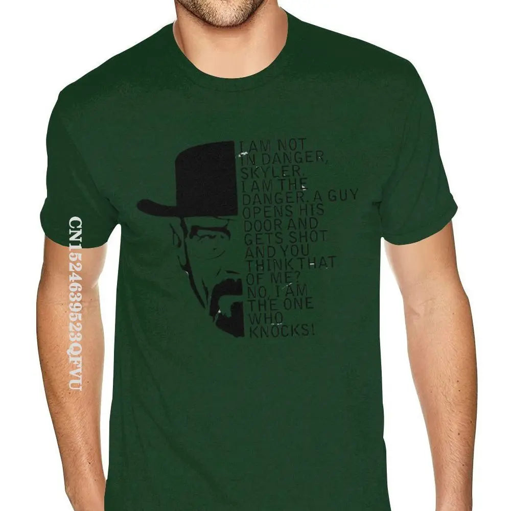 Oversized T Shirt Breaking Bad Walter Heisenberg I Am The Danger Simple Design Gothic Style Anime Tshirt Mens Designer Shirts
