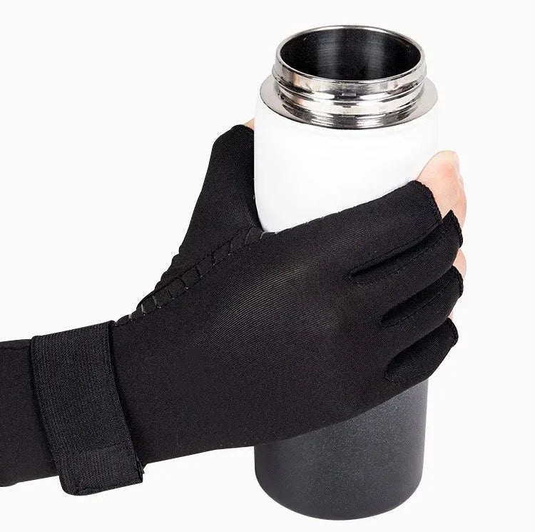 1Pair Unisex Fingerless Arthritis Gloves Wrist Brace Hand Support for Carpal Tunnel Pain Relief And Swelling Men And Women