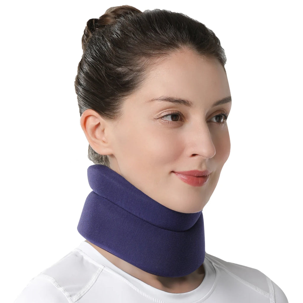 VELPEAU Neck Brace for Pain Relief and Spine Pressure, Adjustable Foam Neck Support Collar for Snoozing and Sleep Apnea